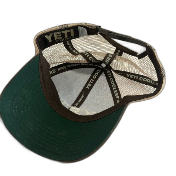 Yeti Coolers Hat Cap Color Brown Tan Snapback Truckers Breathable Cap - Picture 9 of 12